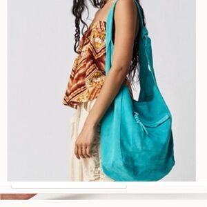 Free people suede, turquoise Bag